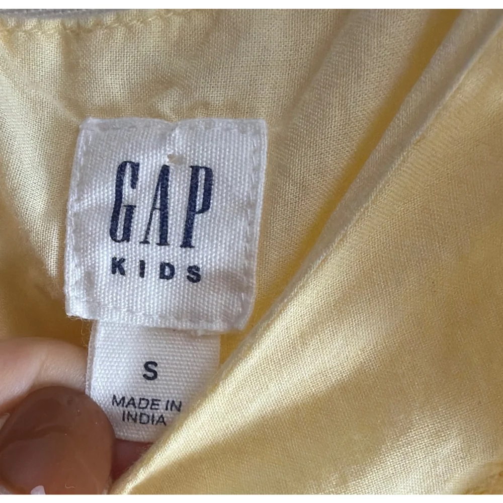 Gap Kids Eyelet Ruffle Sundress Summer Dress Size Small Butter Yellow Feminine